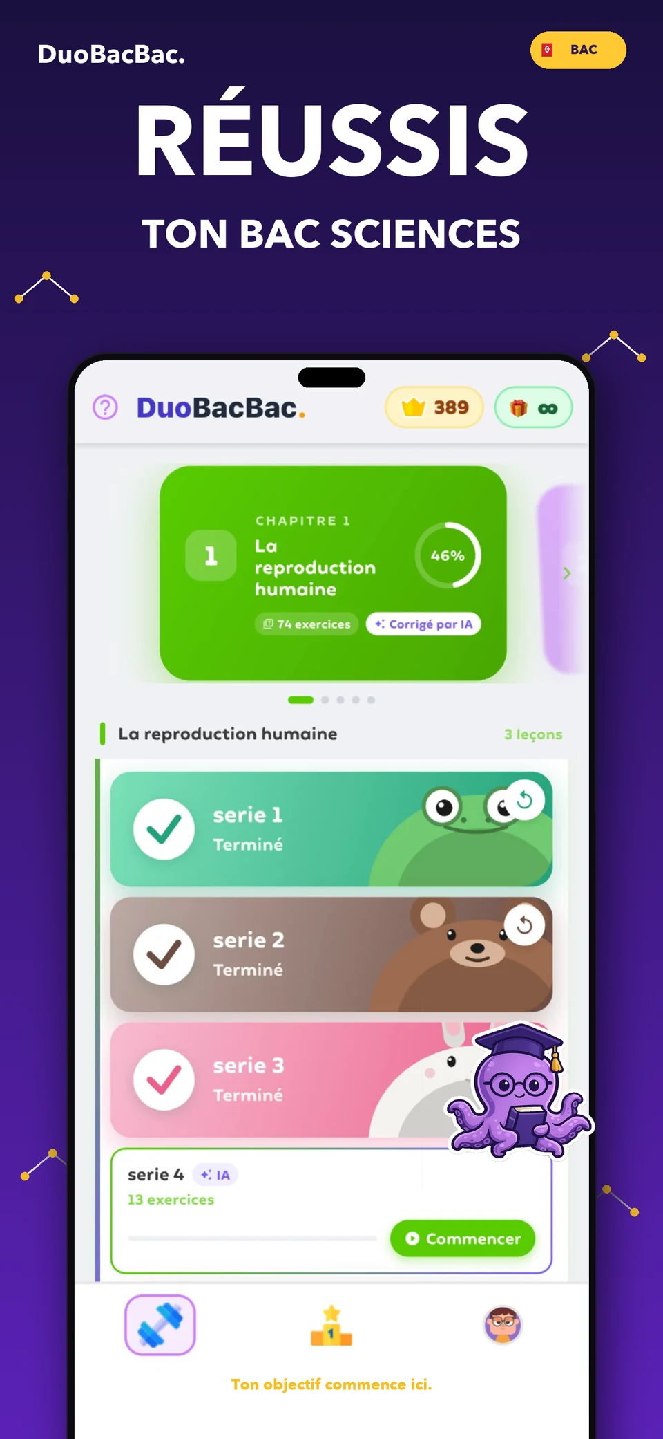 Campagne DuoBacBac présentant le parcours de révision du Bac sciences